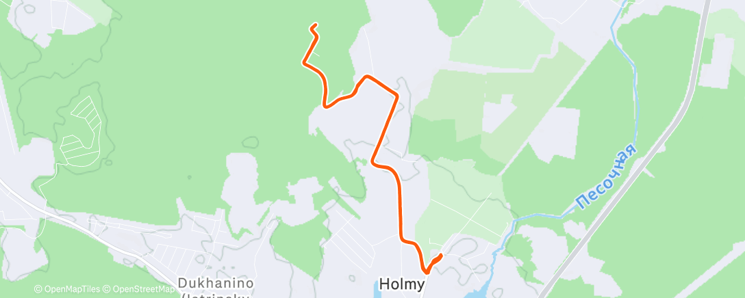 Map of the activity, Полуденный забег
