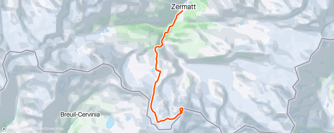Karte der Aktivität „Zë Breithorn, easy ⬆️ 9k ⬇️”
