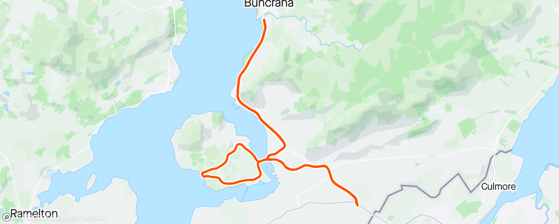 Mapa da atividade, Buncrana & Inch