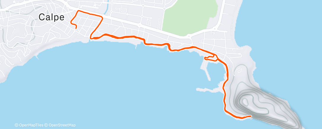 Map of the activity, Course à pied dans l'après-midi