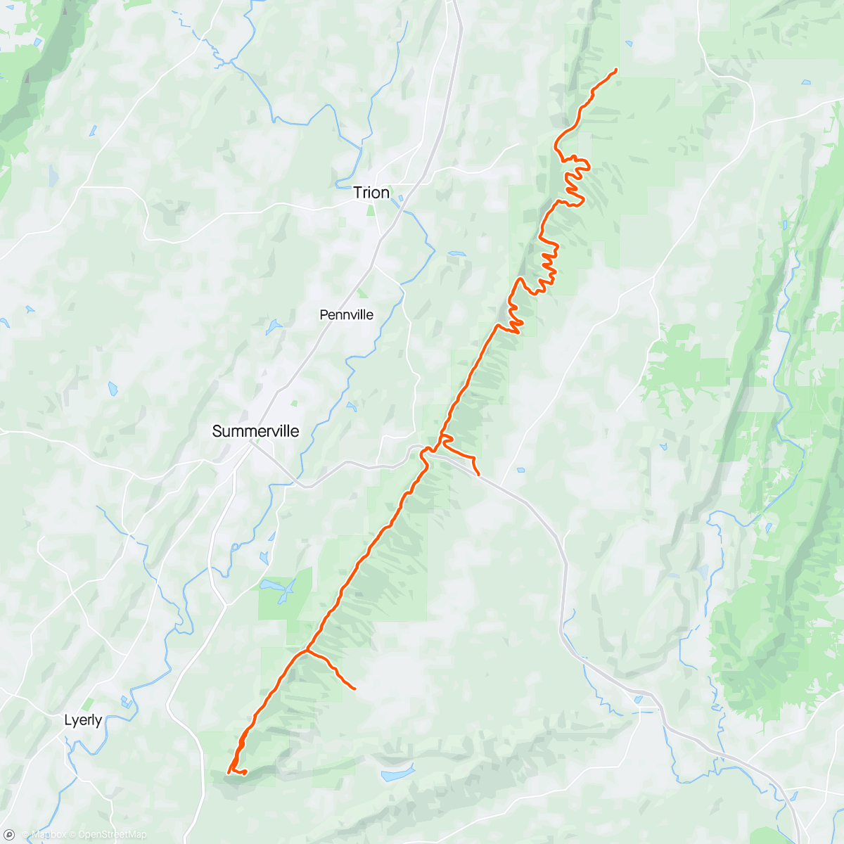 Map of the activity, Best riding