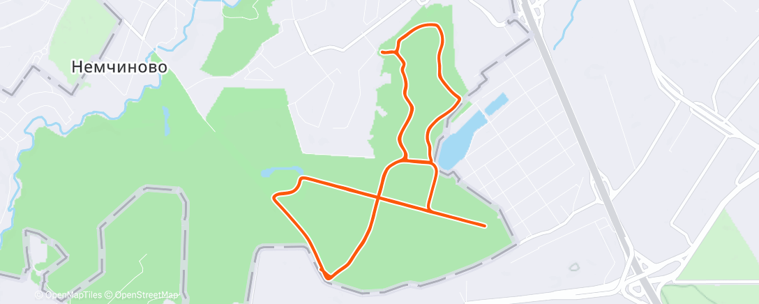 Map of the activity, Мещерский на низком пульсе