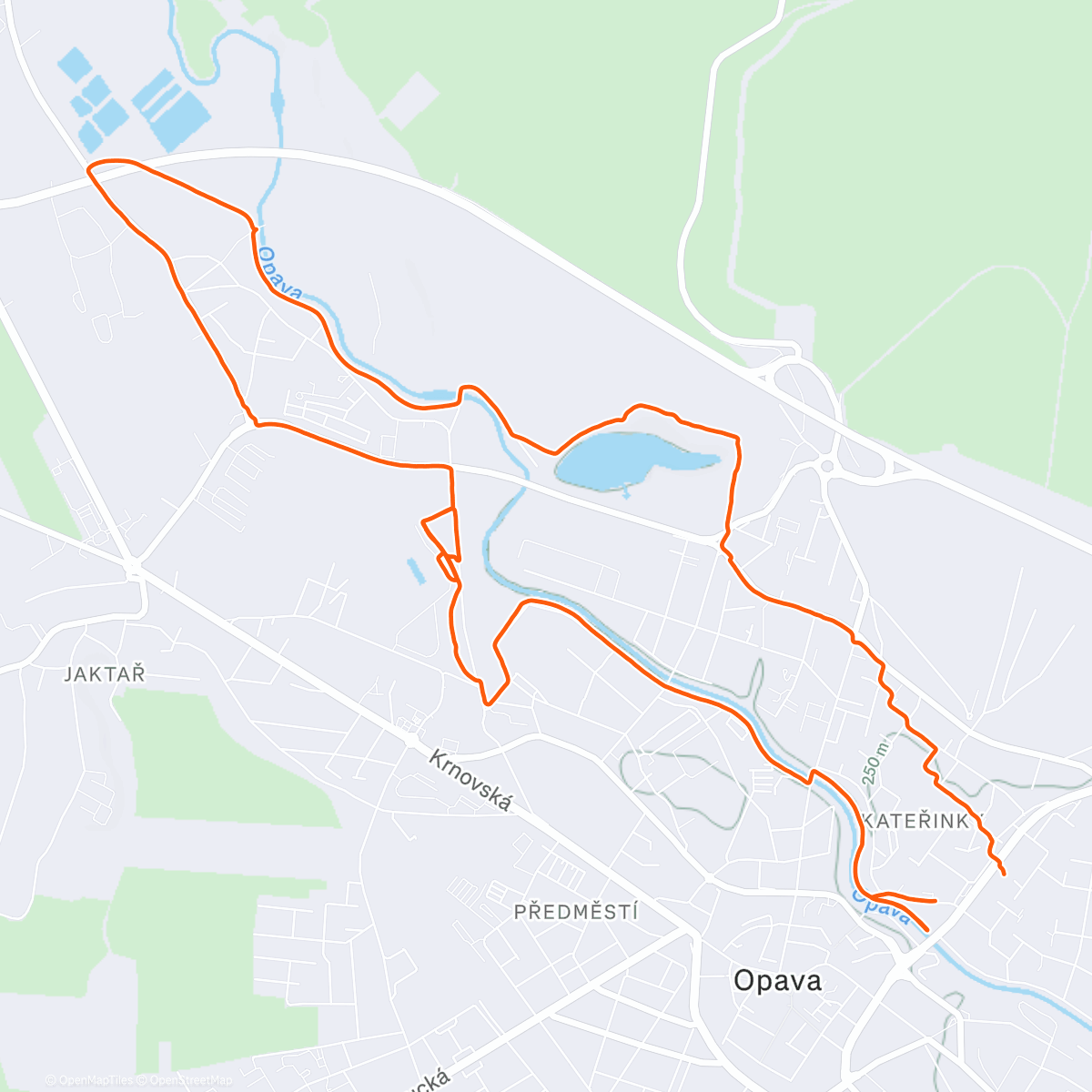 Map of the activity, Odpolední 🏃‍♀️☀️