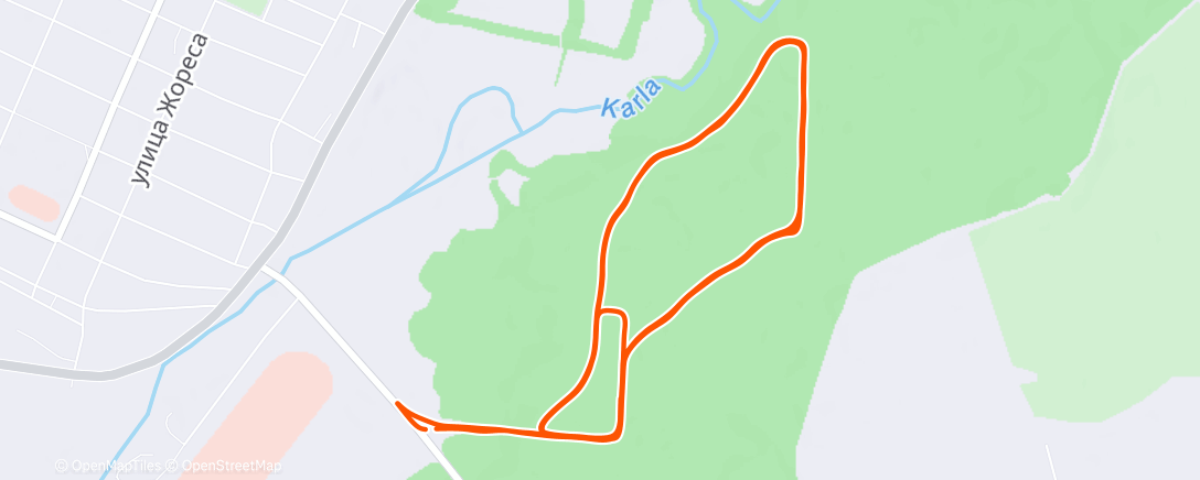 Map of the activity, Morning Run