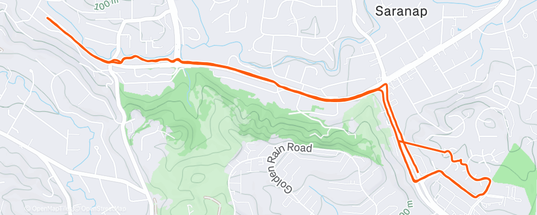 Map of the activity, Lunch Run