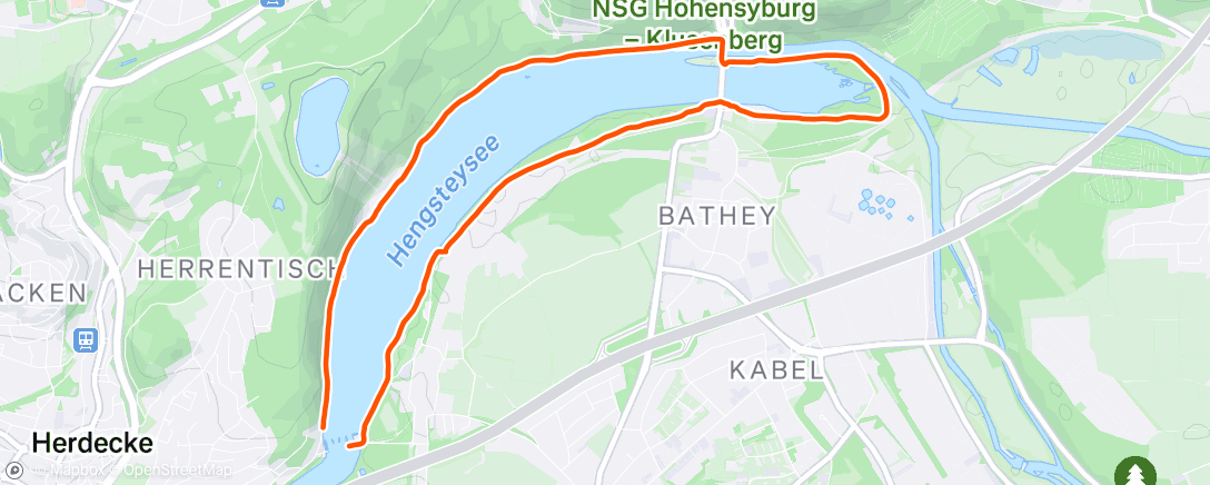 Map of the activity, Herdecke GA1   2025: 331.79km