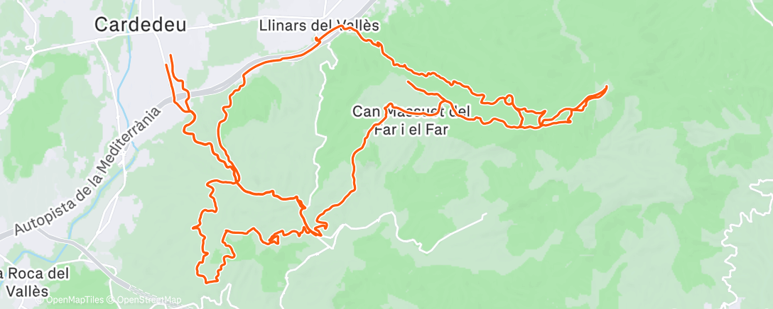 Карта физической активности (Bicicleta de montaña matutina)