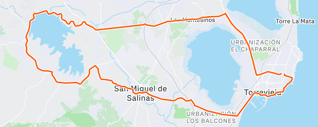 Map of the activity, Vuelta por la mañana Ride