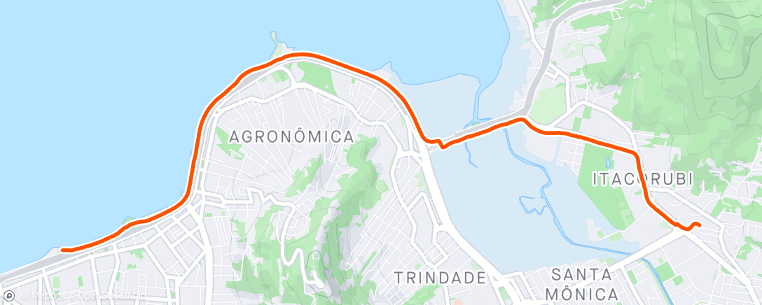 「Caminhada ao entardecer」活動的地圖