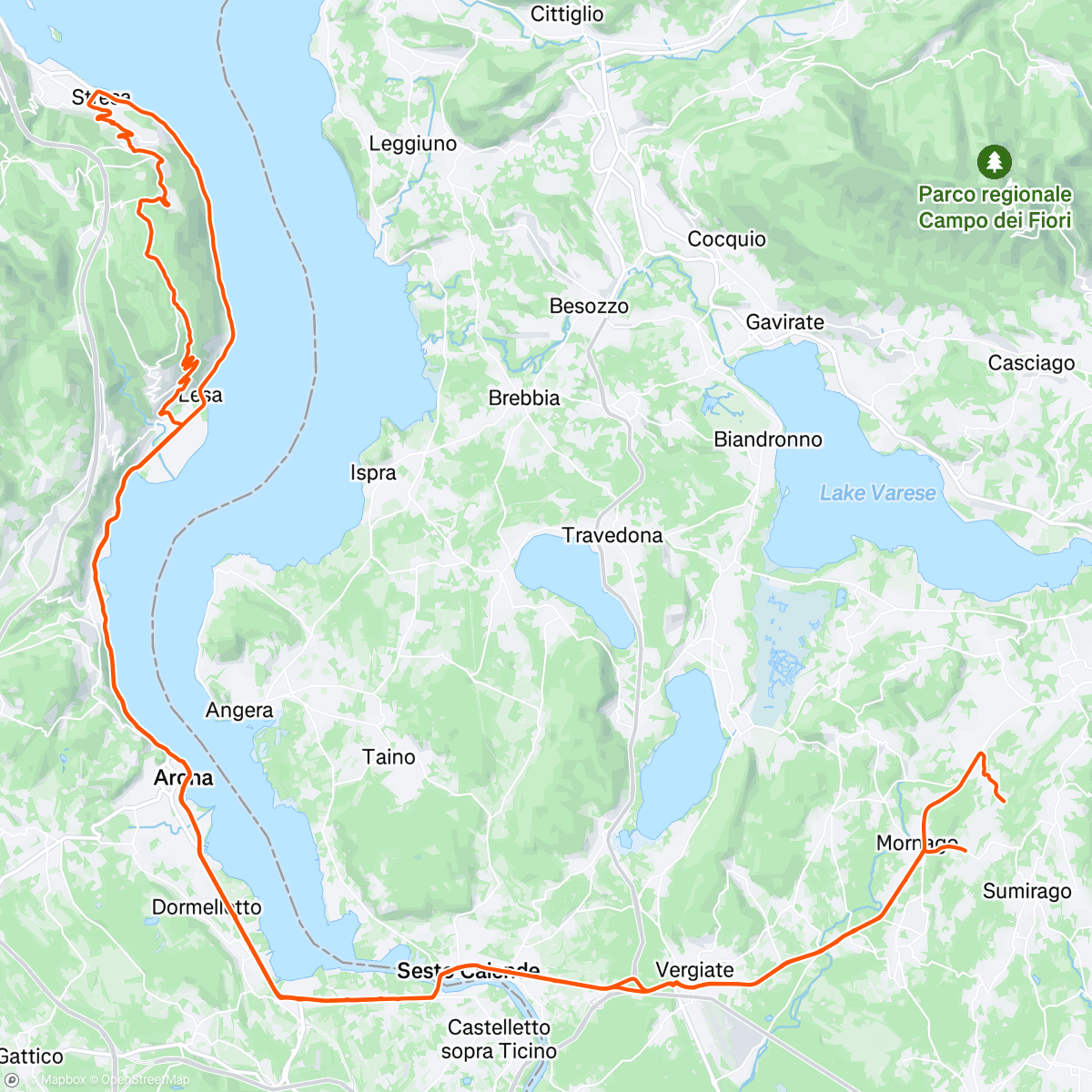 Map of the activity, Morning Ride