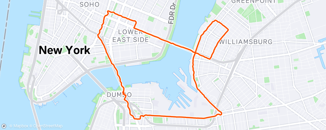 Map of the activity, Morning Walk
