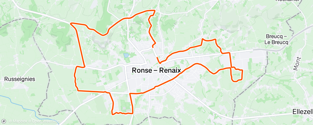 Map of the activity, Afternoon Ride