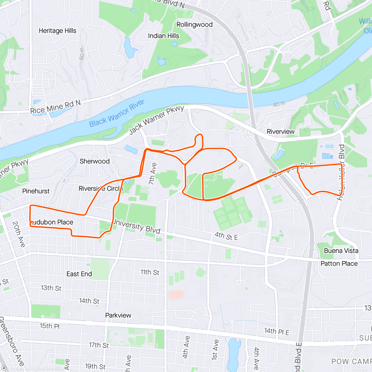 Map of the activity, Warmup