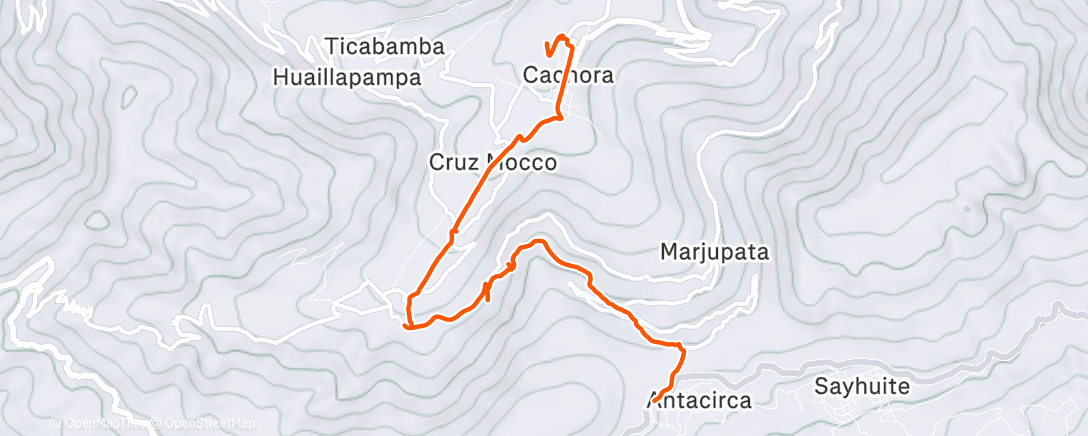 Map of the activity, Evening Hike