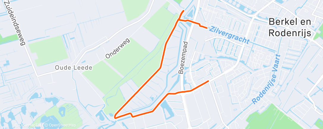 Map of the activity, Afternoon Run