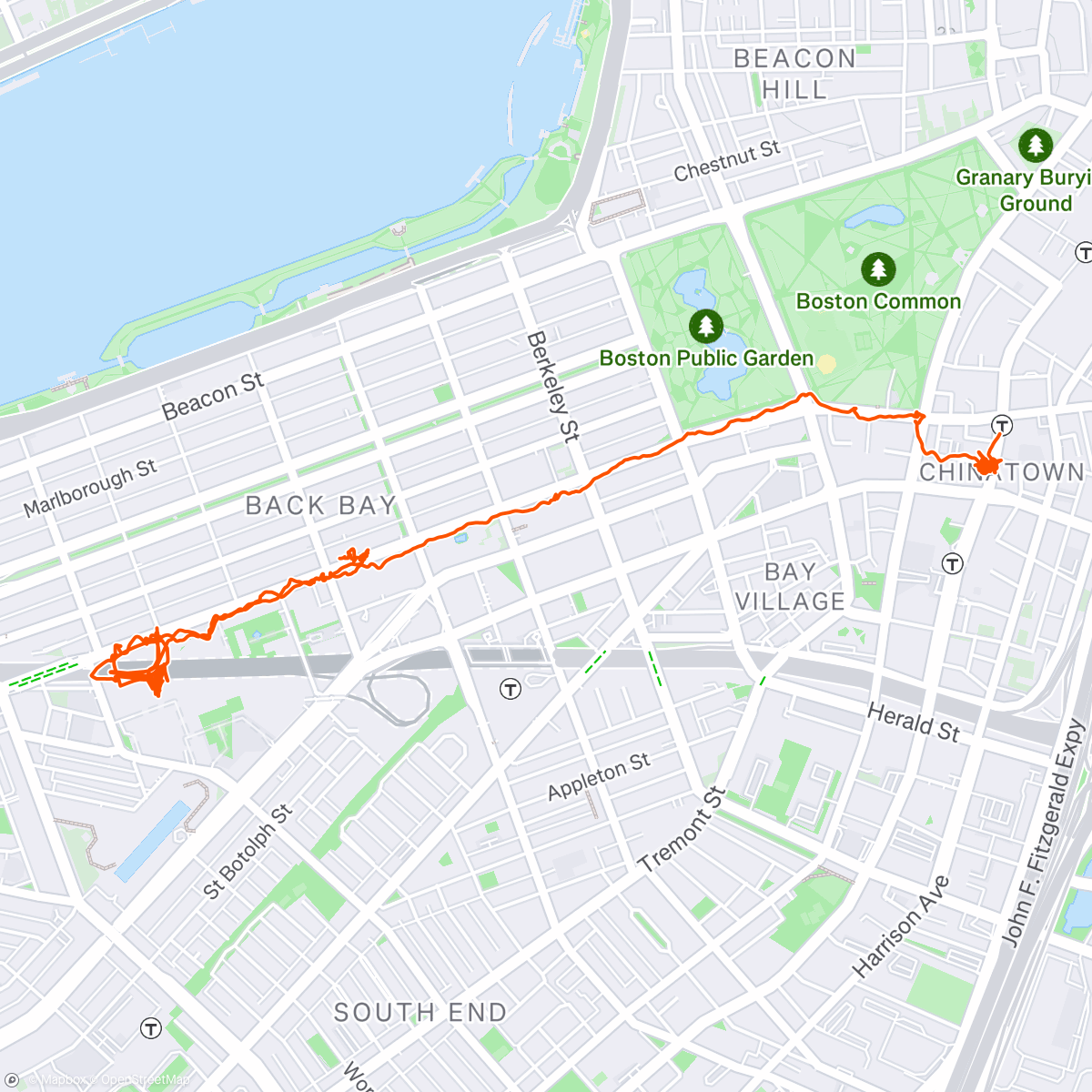Map of the activity, Boston marathon expo and errands!😆🦄✨🥵 82°F🥵🔥