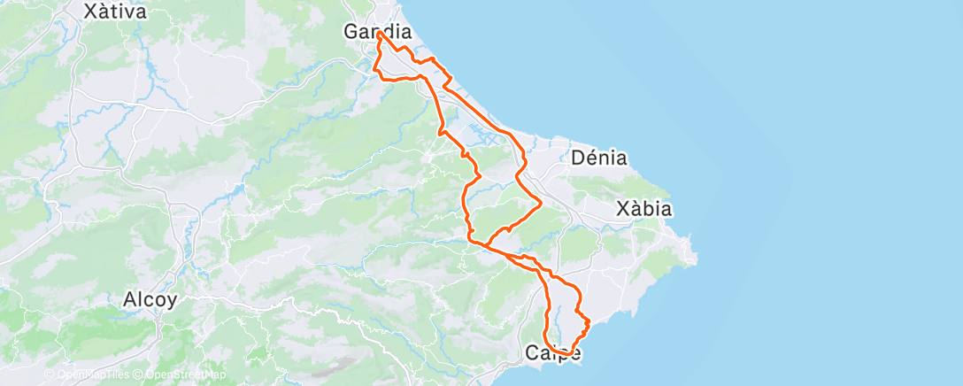 Map of the activity, Morning Ride