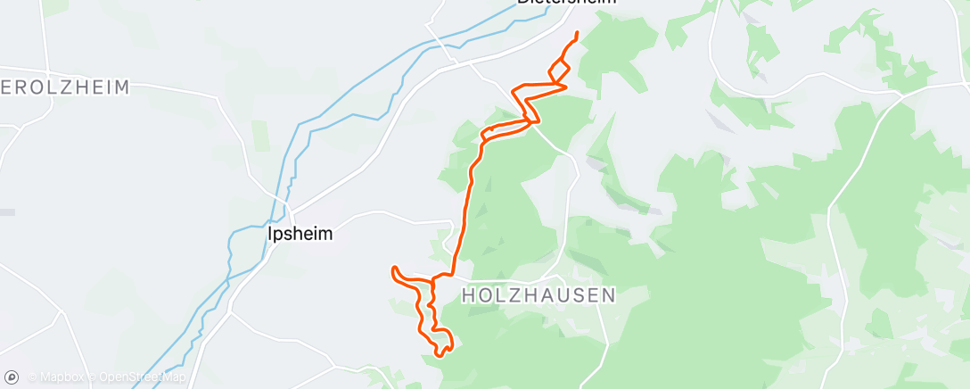 Map of the activity, Mittagslauf