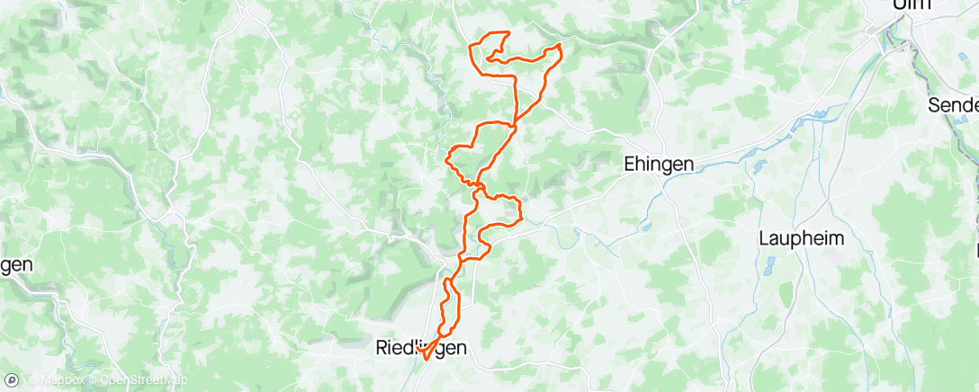 Map of the activity, Ebike