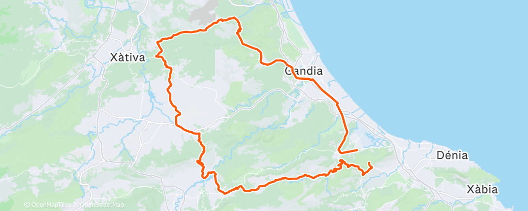 Map of the activity, Sortie vélo le matin