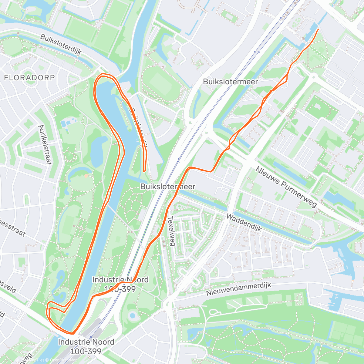 Map of the activity, Lunch Run