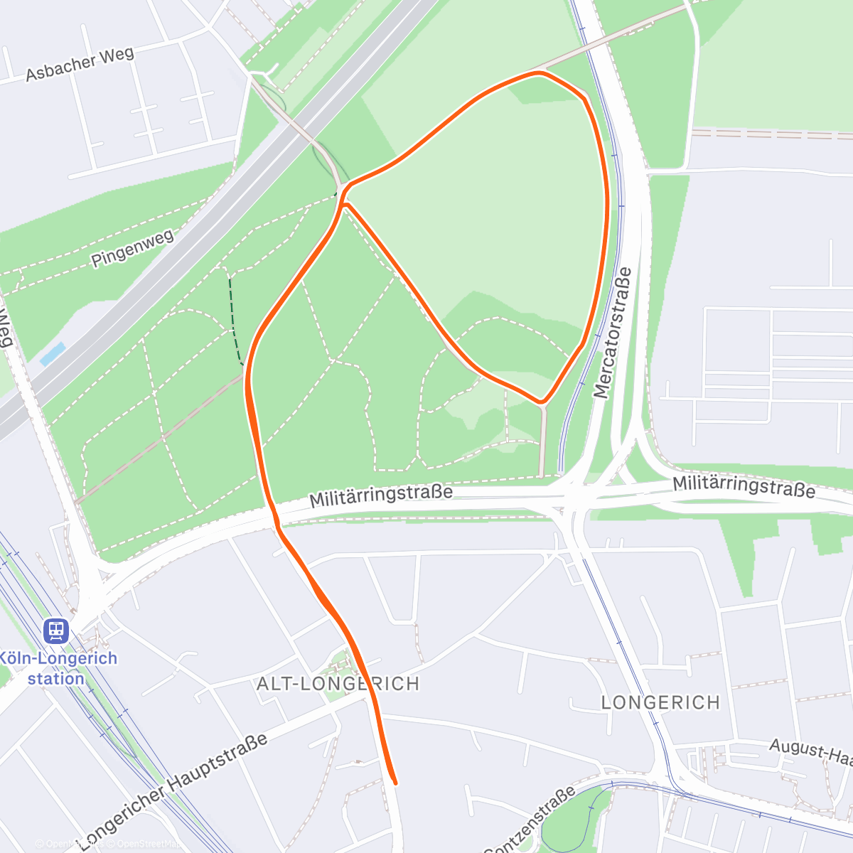 Map of the activity, Weihnachtsspaziergang