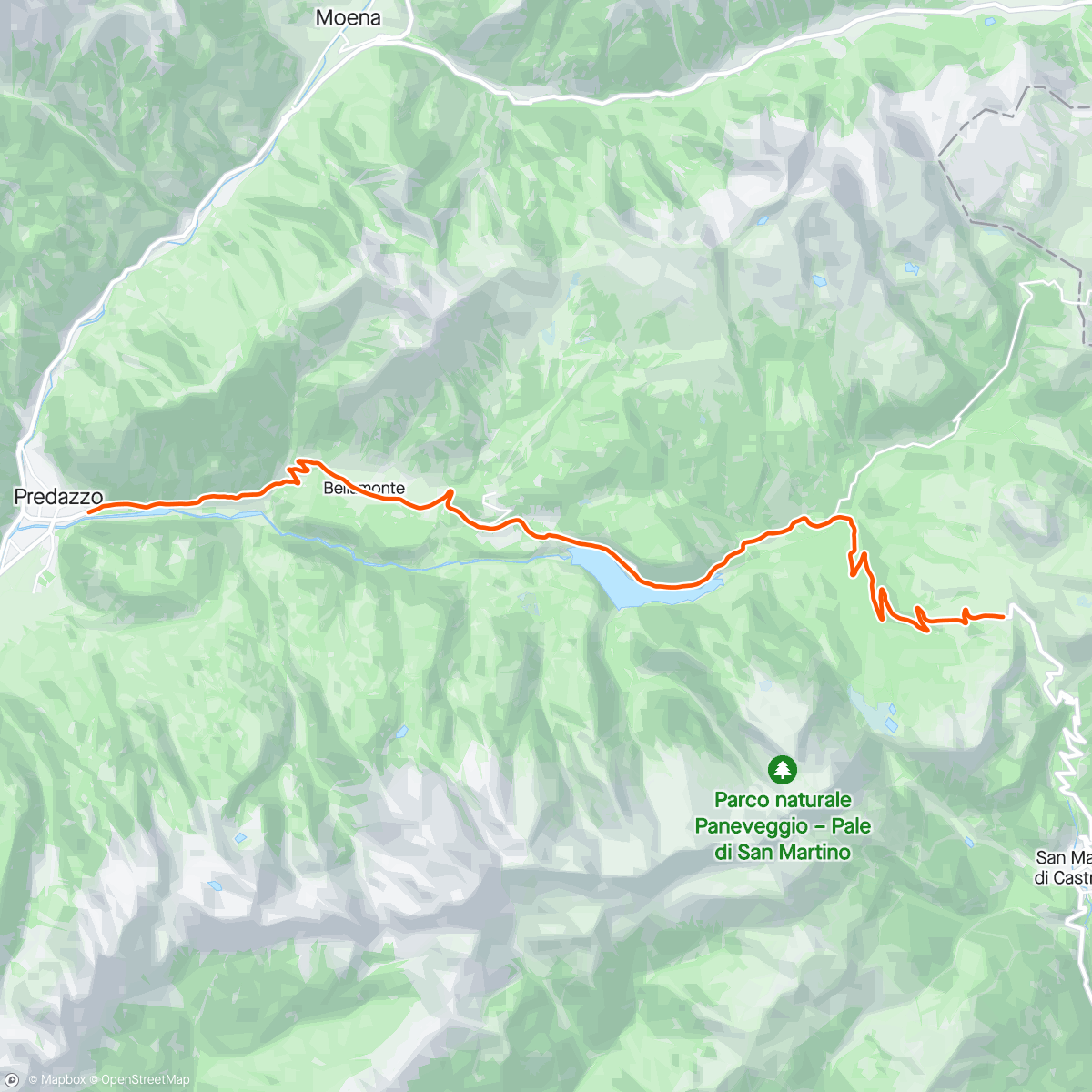 Mapa da atividade, ROUVY - Predazzo to Passo Rolle | Italy