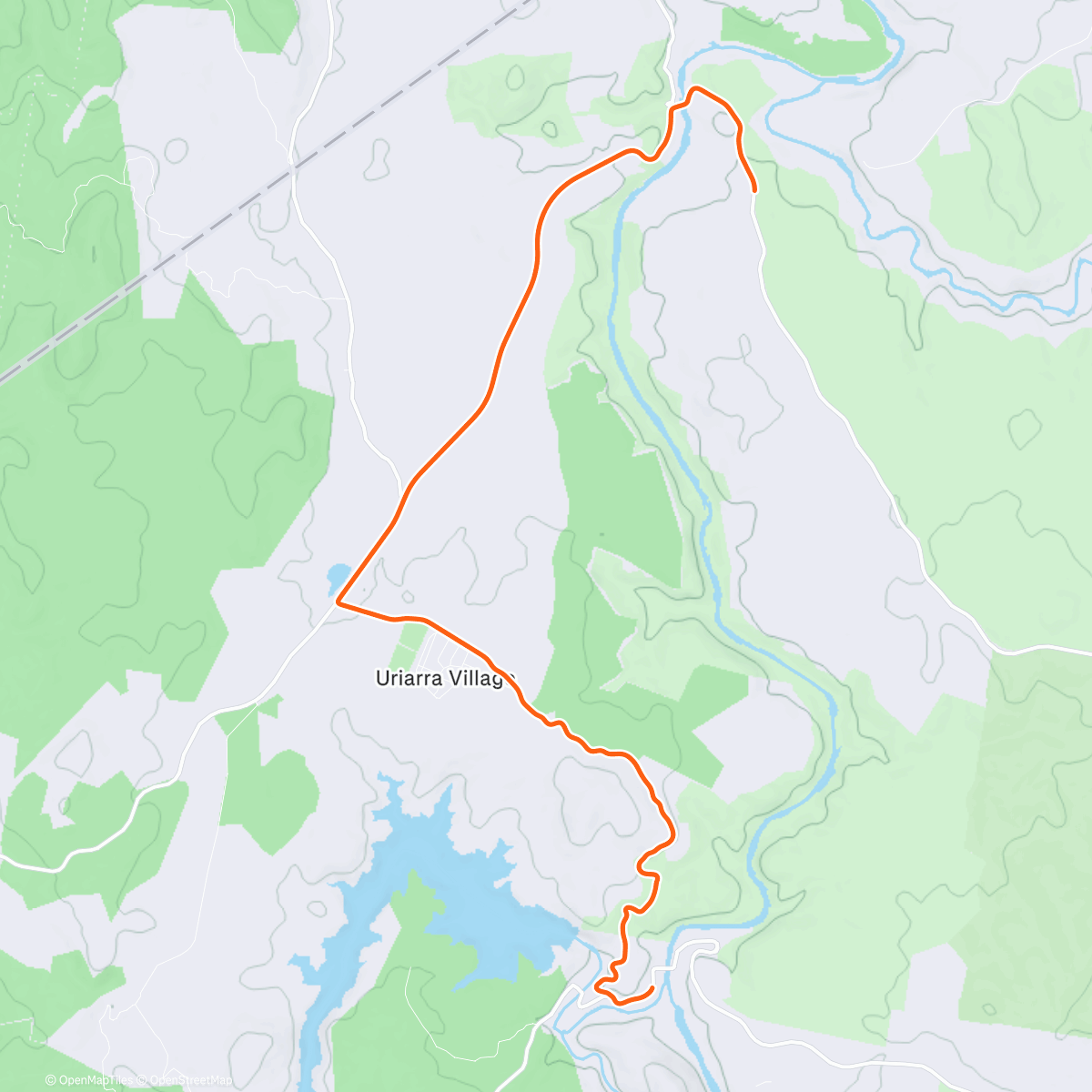 Карта физической активности (ROUVY - Cotter Uriarra | Australia)