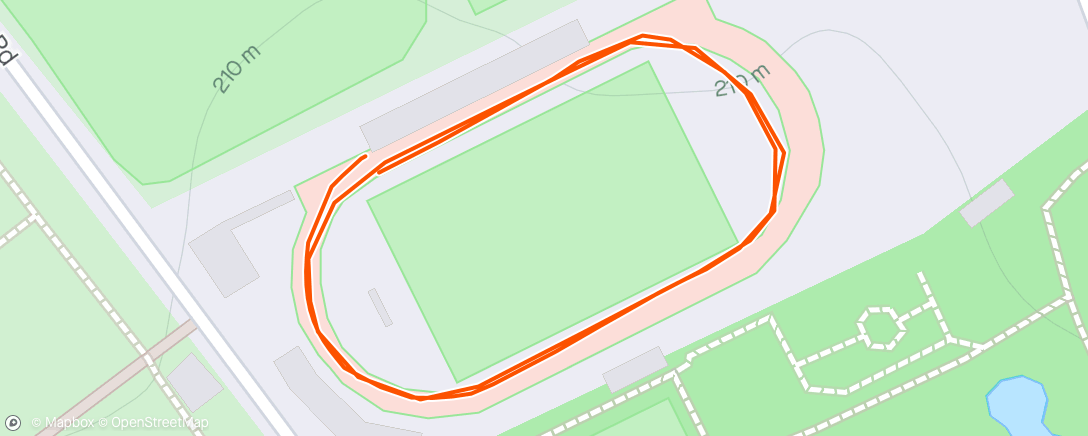 Map of the activity, QRC Track - 800m race pace #3