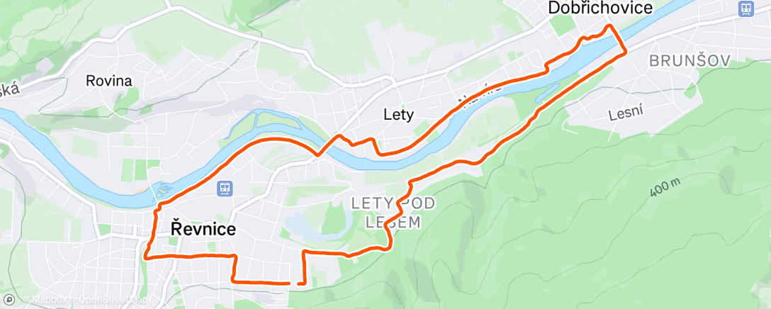 Map of the activity, Afternoon Run