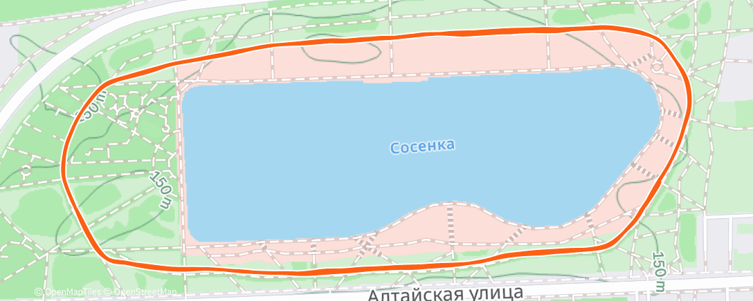 Map of the activity, Утренний забег