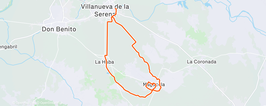 Map of the activity, Bicicleta de montaña matutina