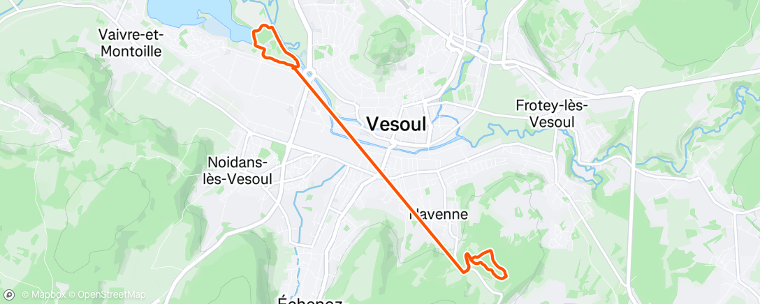 Map of the activity, Parcours santé + lac