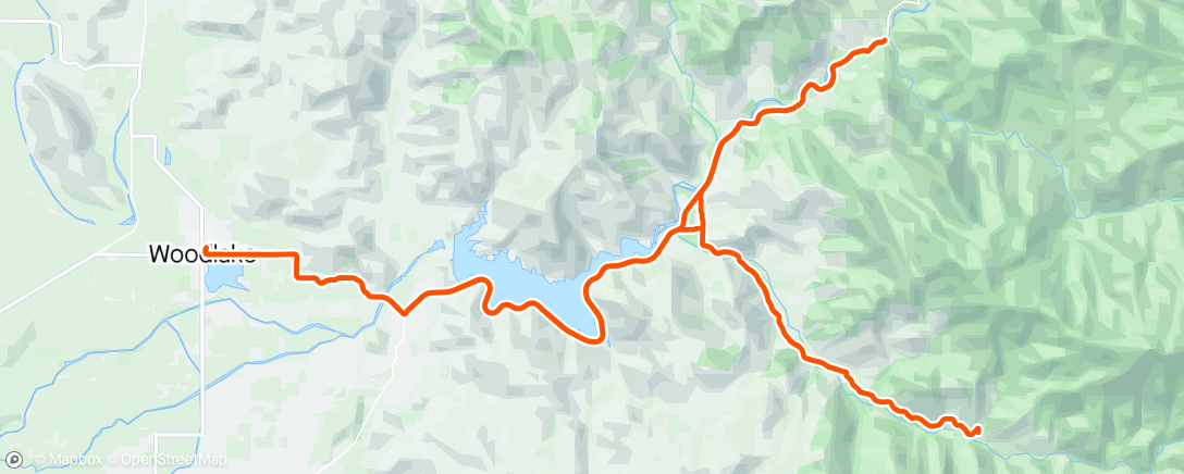 Map of the activity, Finally got to ride south fork. GOLD