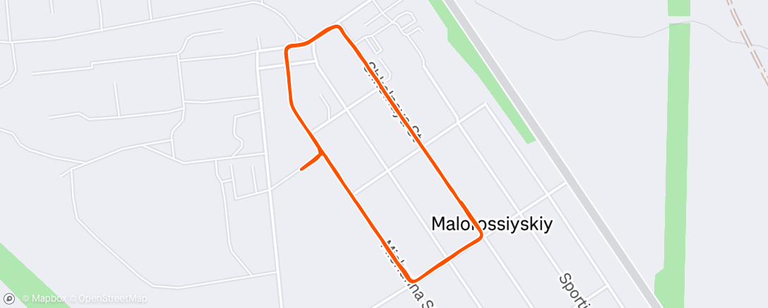 Map of the activity, Afternoon Run