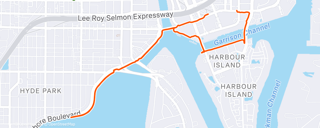 Mappa dell'attività Afternoon Run