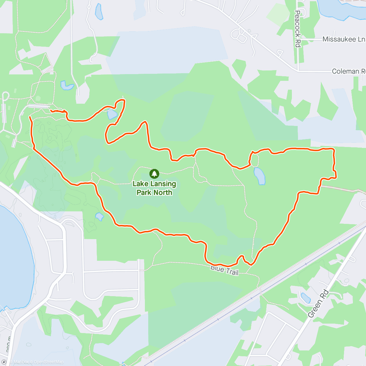Map of the activity, Trail Trot course
