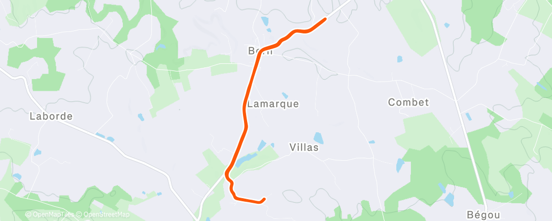 Карта физической активности (Trail le matin)