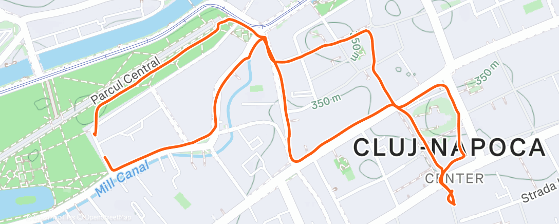 Map of the activity, Evening Walk