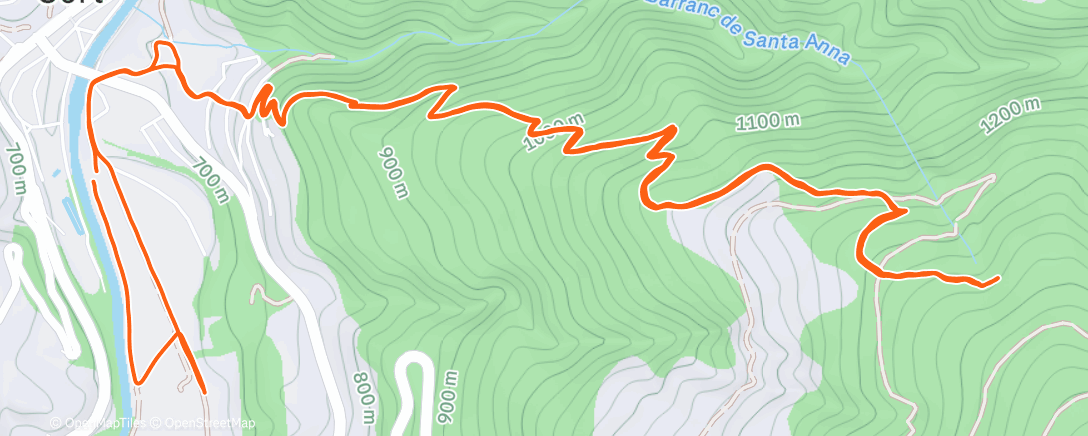 Peta aktivitas, Carrera de montaña a la hora del almuerzo