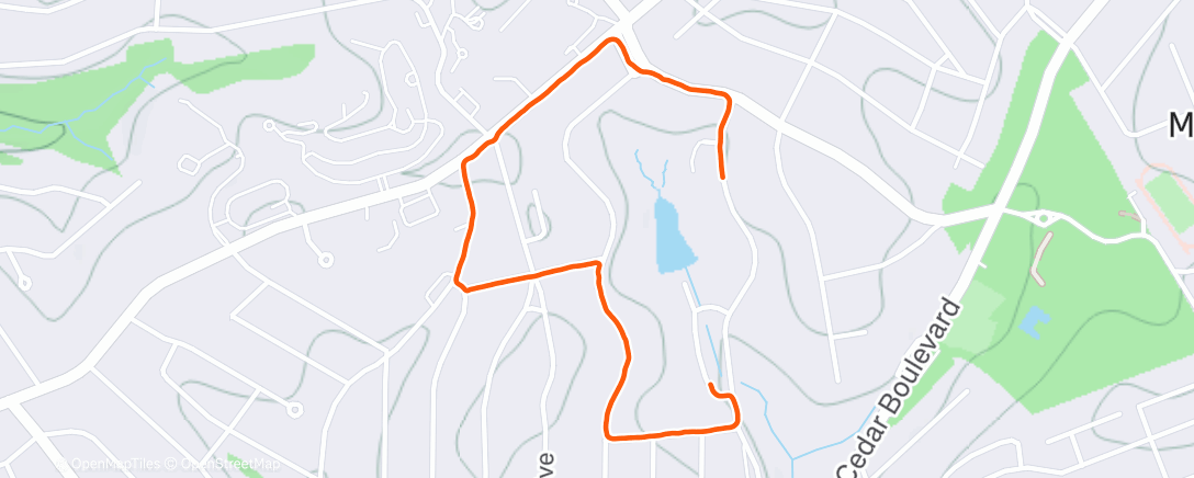 Map of the activity, Evening Walk
