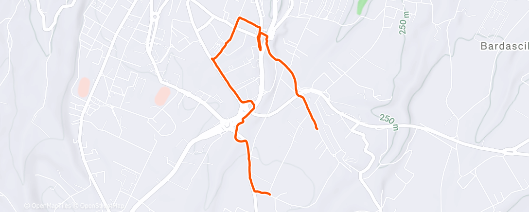 Map of the activity, Corsa mattutina