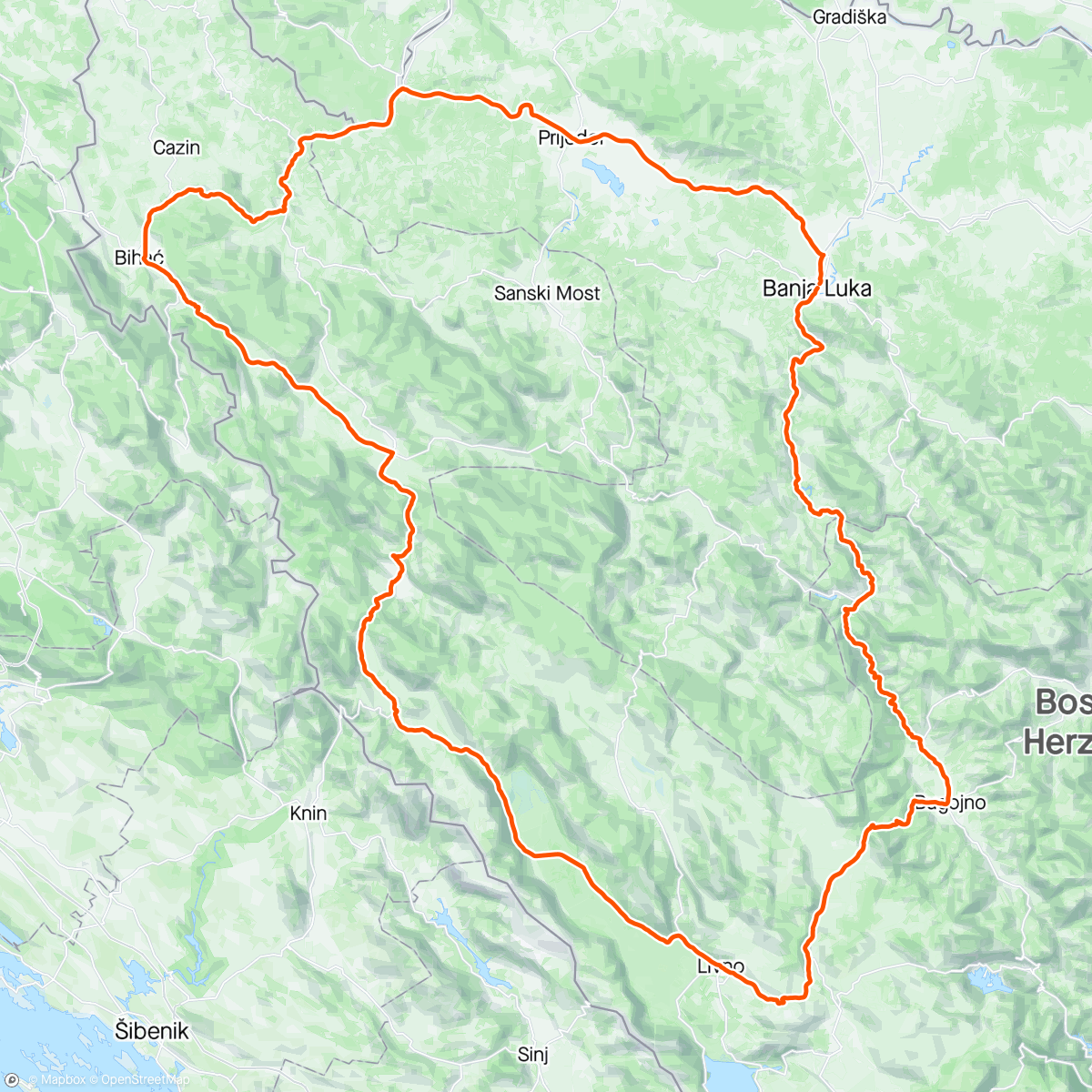 Map of the activity, Night Ride - Skoro u 24h