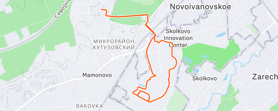 Map of the activity, Morning Run