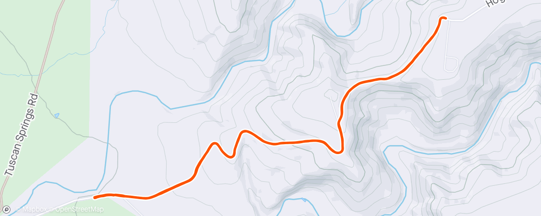 Map of the activity, Hogsback short with 3 dogs