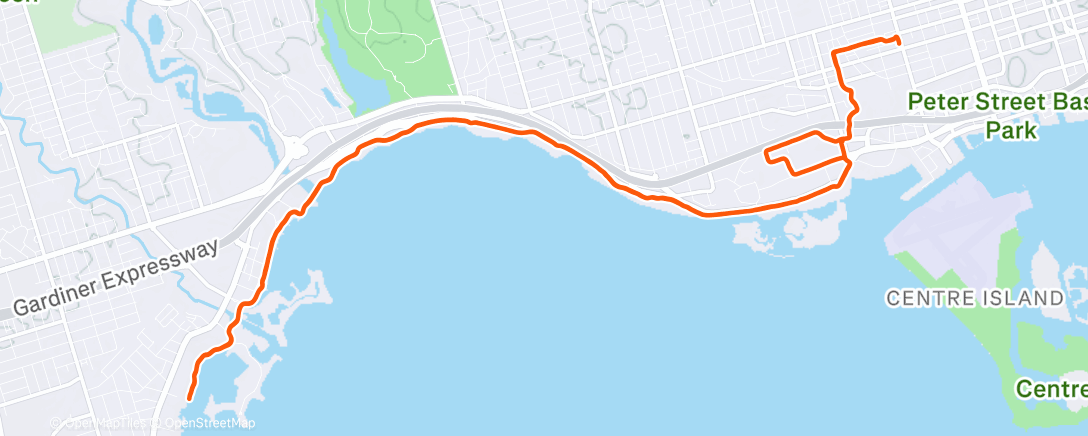 Map of the activity, Morning Run