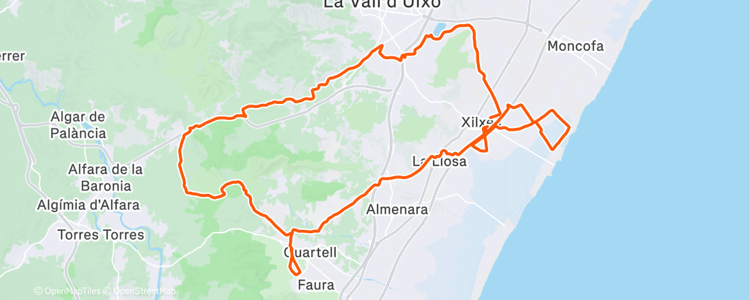 Map of the activity, Rodaeta con vargas
