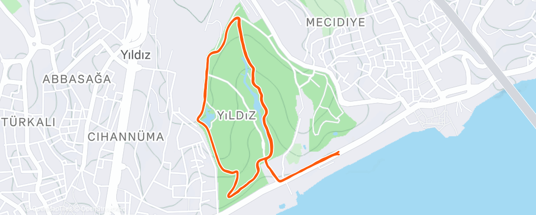 Map of the activity, Lunch Run