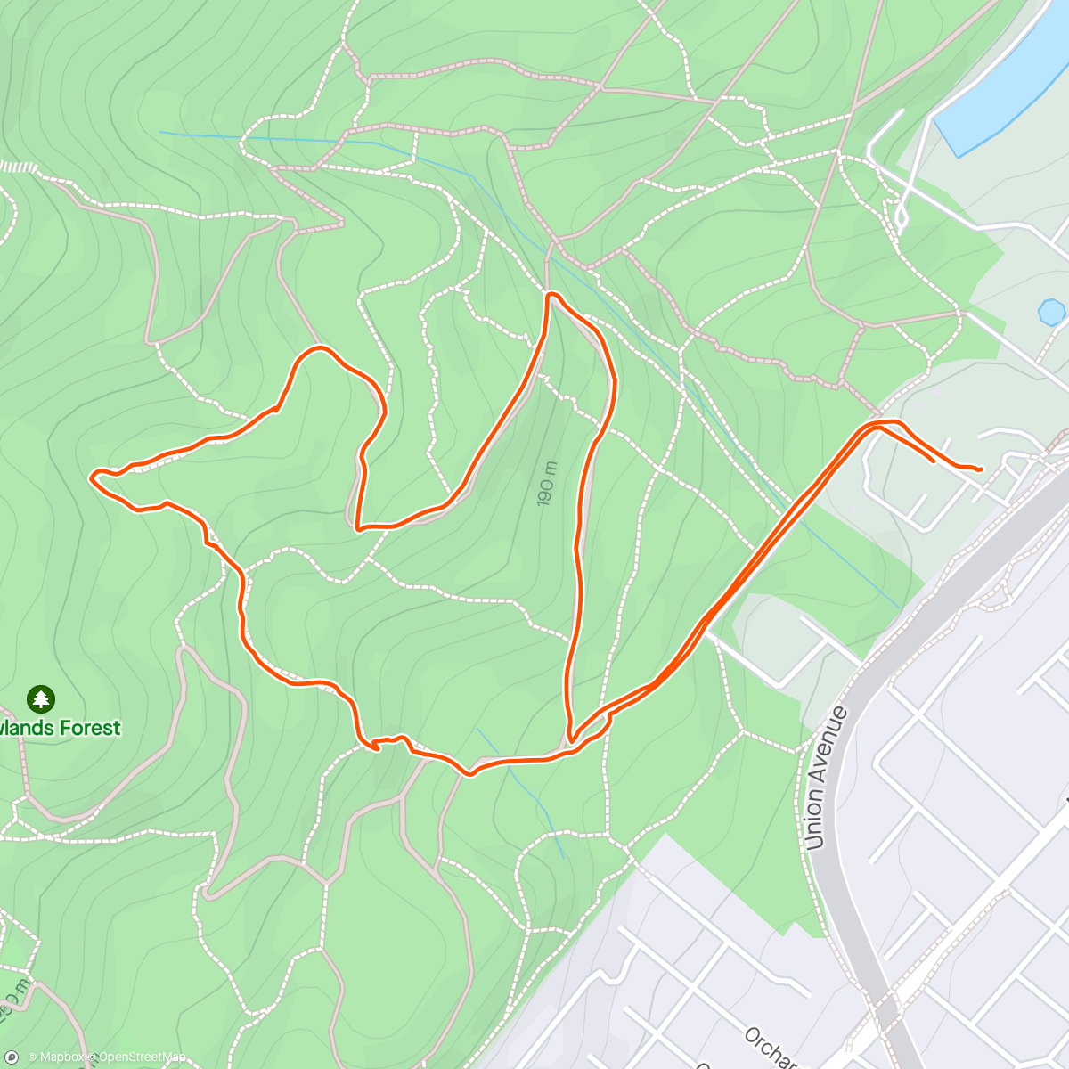 Map of the activity, Moms Who Hike