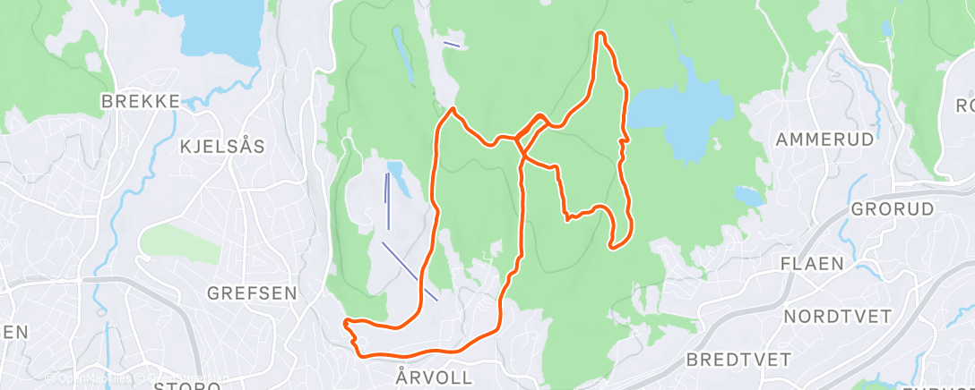 Карта физической активности (Lunch Mountain Bike Ride)